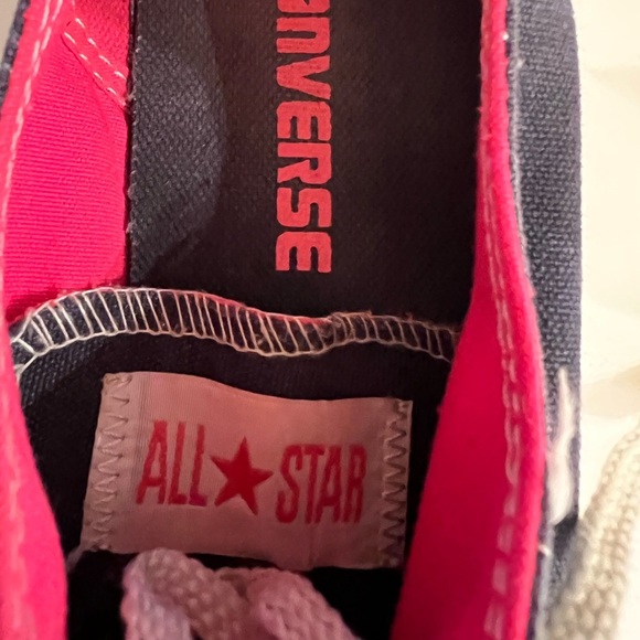 CONVERSE DENIM & PINK LADIES ALL STAR SHOE SIZE 8 - Picture 11 of 11